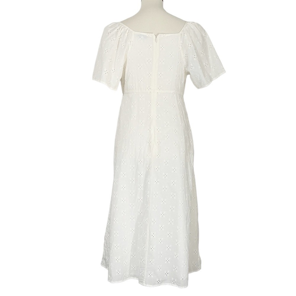Madewell Eyelet Tie-Front Midi Dress - Picture 6 of 12